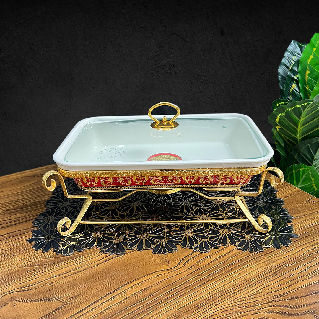 Large Chafing Dish with Lid & Stand 14 inches