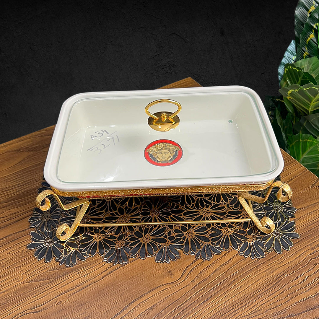 Large Chafing Dish with Lid & Stand 14 inches