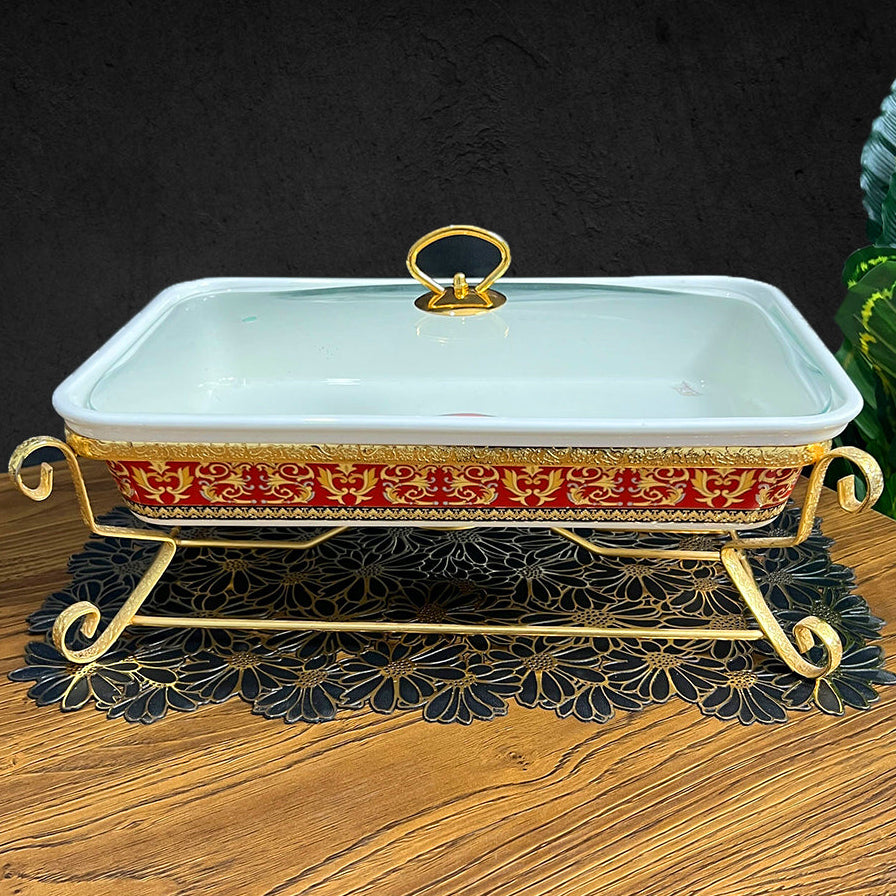 Large Chafing Dish with Lid & Stand 14 inches