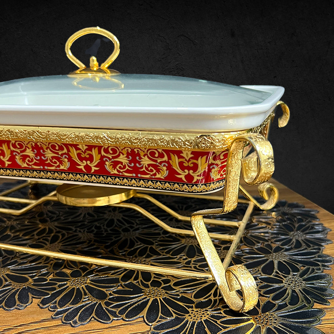 Large Chafing Dish with Lid & Stand 14 inches