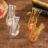 Duck Spoon & Fork Set - Silver and Golden - 4 Ducks