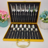 Premium Quality Silver Cutlery for 6 People - 24 Piece Set - Full Silver