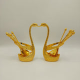 Golden Duck Tea Spoon and Fork Set