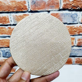 Leather Coaster Mats Round-Glittering Gold