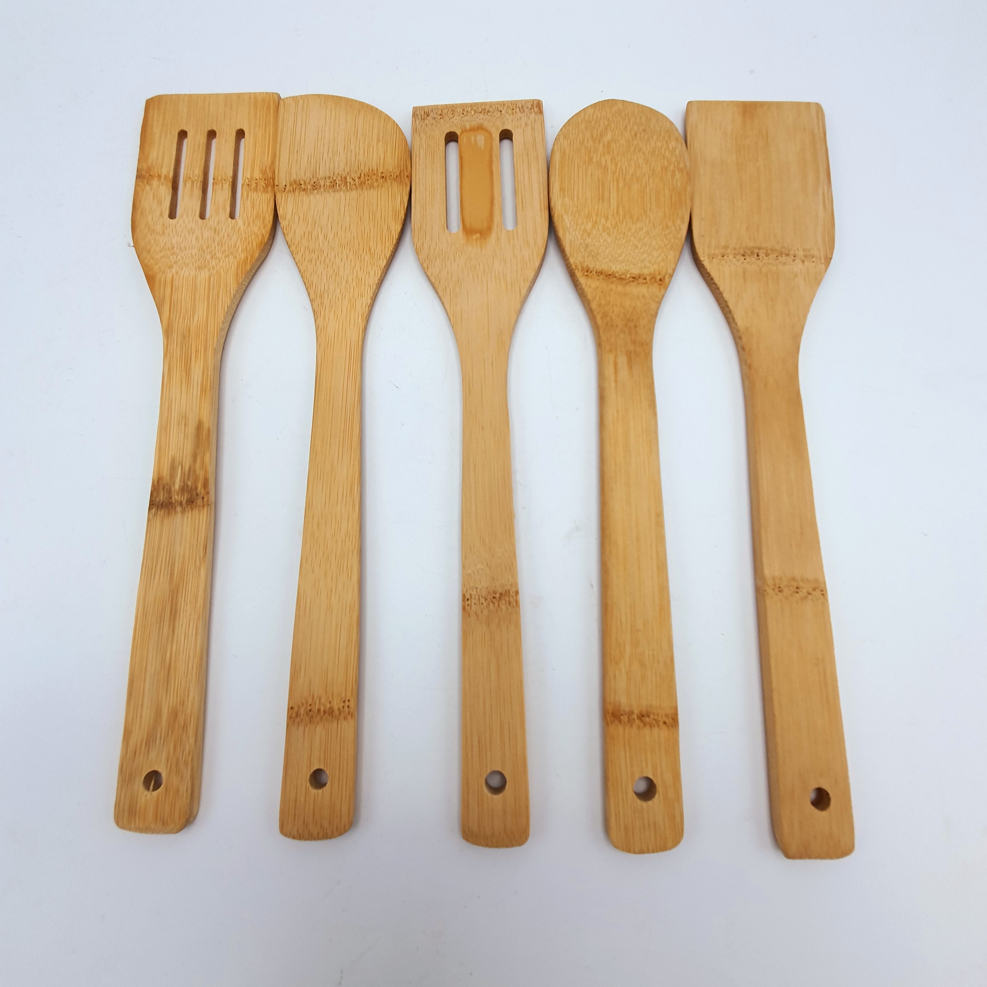 Wooden Cooking Spoon Set - 5 Pieces