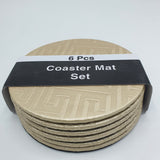 Leather Coaster Mats Round - Light Copper