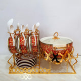 Versace Soup Bowl Set - 6 persons - Red