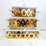 Versace Buffet Dishes Set of 3 -Mauve