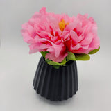 Flowers With Pots - Large Pink Mangolian - Black Pot