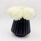 Flowers With Pots - White Peony Bunch - Black Pot