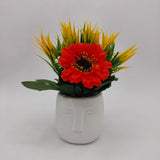 Flowers With Pots - Flowers with Pot - Mona Lisa Sunflower - White