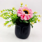 Flowers With Pots - Mona Lisa Sunflower - Black Pot