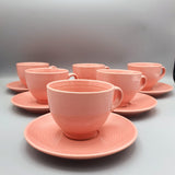 6 Persons Tea cup & Saucer Set - Pink Fiesta