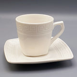 Qahwa Set Bone China 80ml Versage Design-6 Cups & 6 Saucers-Straight