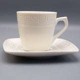 Qahwa Set Bone China 80ml Versage Design-6 Cups & 6 Saucers-Straight