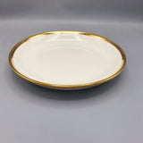 9 Inches Dinner Plate - White & Golden Ceramic