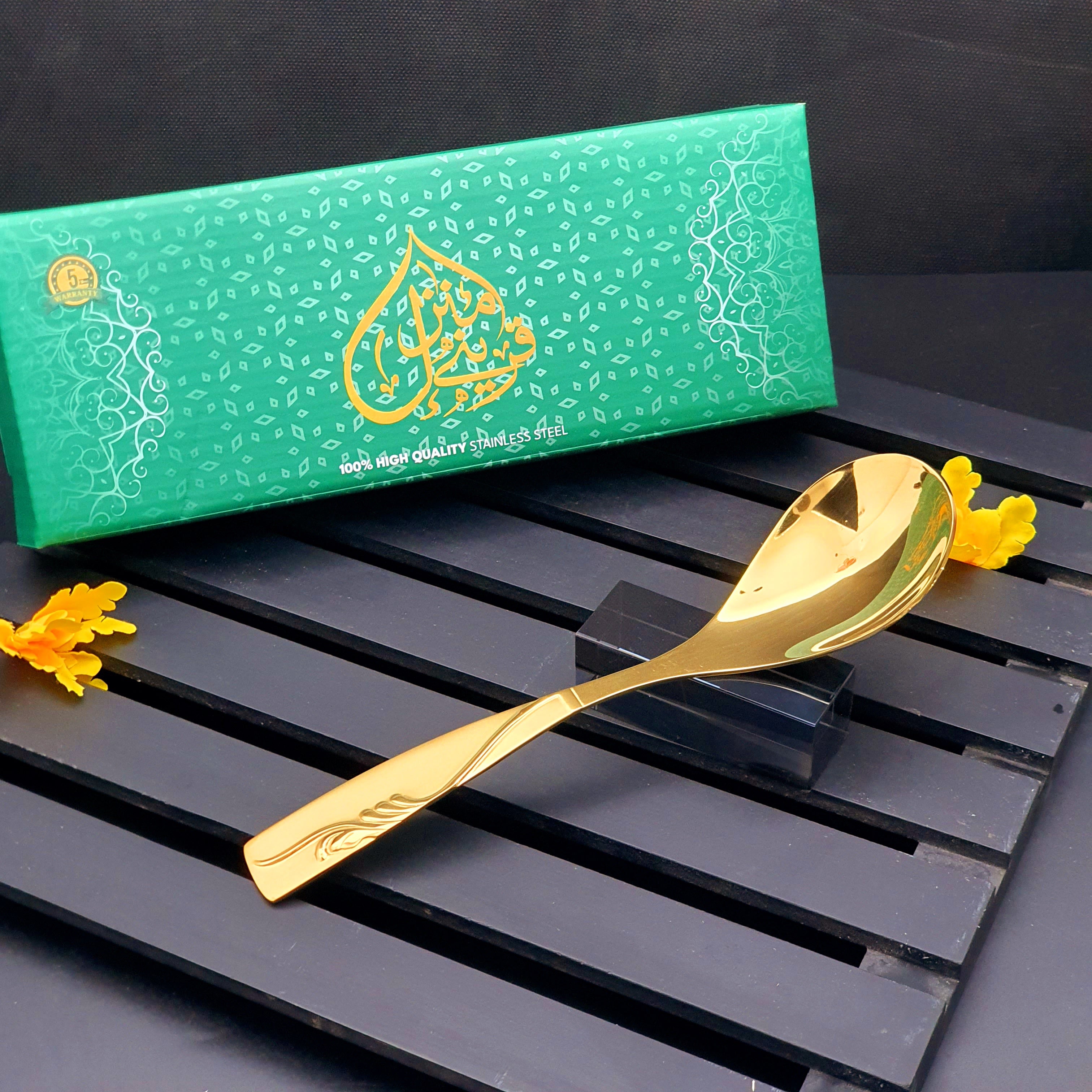 SUPREME GOLDEN 60 Gram Premium Cutlery Set Qareenay Manzil® branded