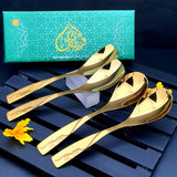 Rice & Curry Serving Spoons Set Supreme Golden Qareenay Manzil® Branded with 5 Year Warranty