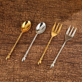 Duck Spoon & Fork Set - Silver and Golden - 4 Ducks