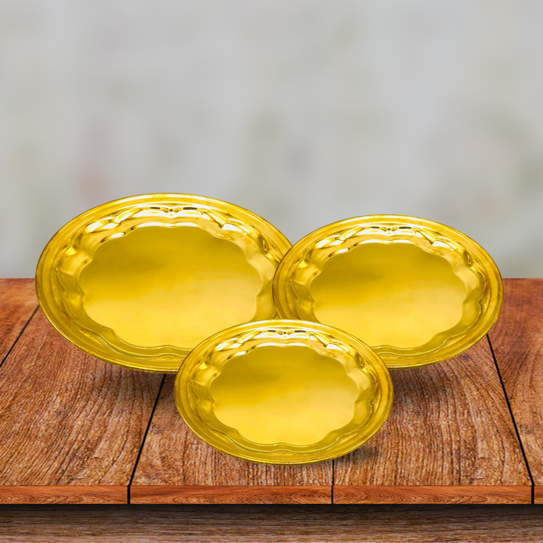 Set of 3 Asian Style Rice Platter