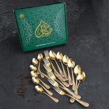 MOSAIC GOLDEN 50 Gram Premium Cutlery Set Qareenay Manzil® Branded