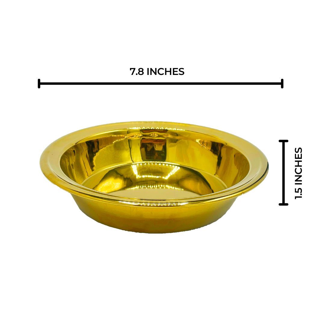 Set of 3 Golden Flat bottom Bowls