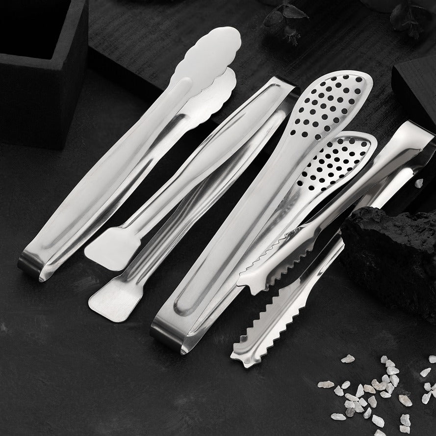 RETON 6-pieces Multipurpose Silver Tongs