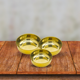 Golden Rice Bowls-Set of 3-PVD Coated QM Branded