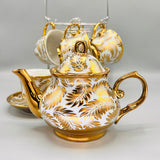 Turkish Style Tea Cup Set - White & Golden
