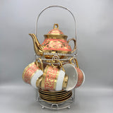 Turkish Style Tea Cup Set - Pink & Golden