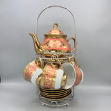 Turkish Style Tea Cup Set - Pink & Golden