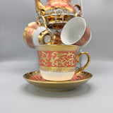 Turkish Style Tea Cup Set - Pink & Golden