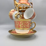 Turkish Style Tea Cup Set - Pink & Golden