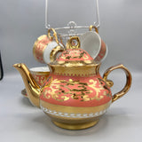 Turkish Style Tea Cup Set - Pink & Golden