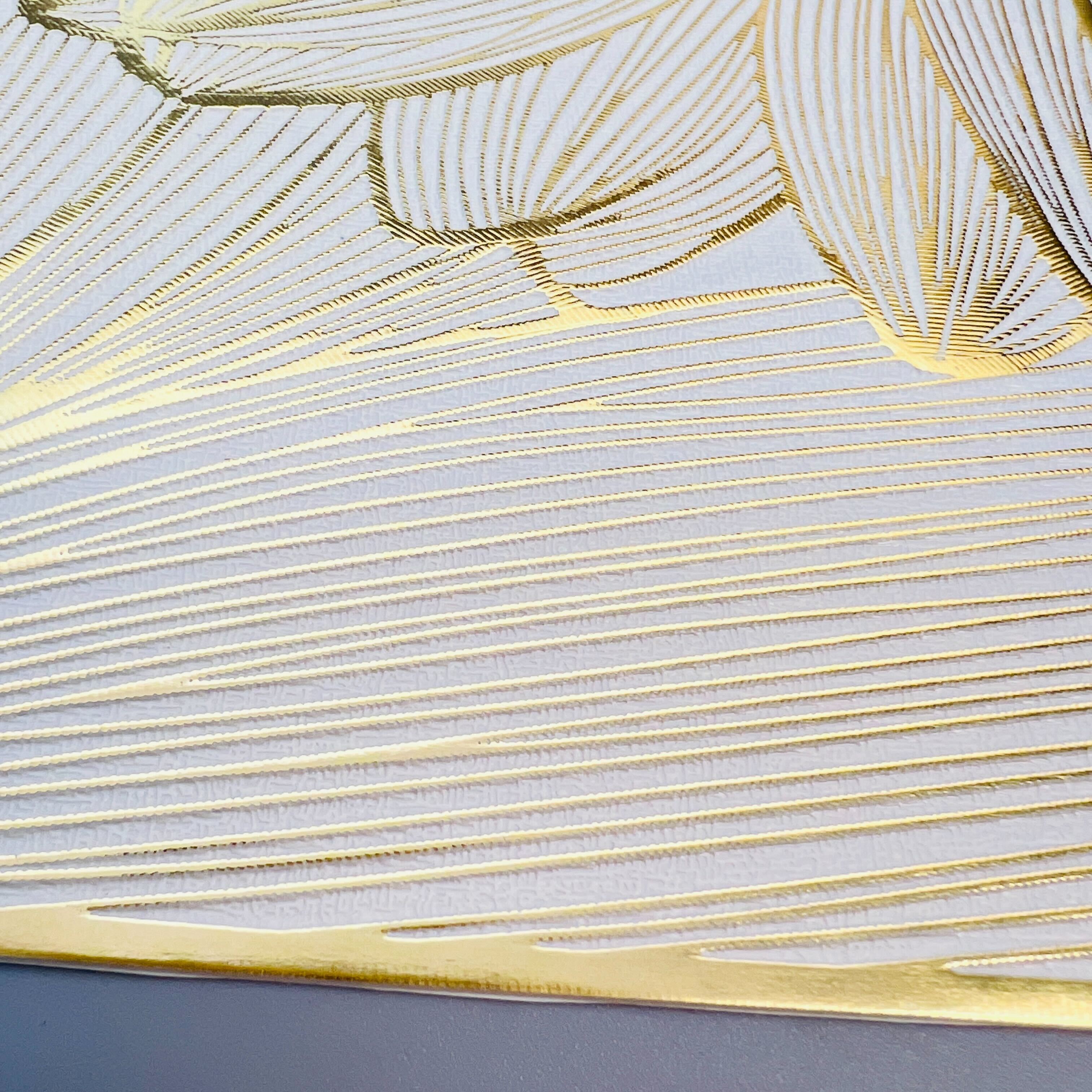 6 pcs Placemats - Golden & White Sunflower Flower Design