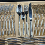 53 Pieces Cutlery Set with Leather Box - 12 Person Set