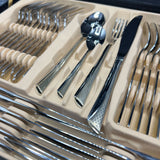 53 Pieces Cutlery Set with Leather Box - 12 Person Set