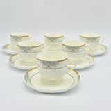 6 Persons Bone China Tea cup & Saucer Set - Georgian Style