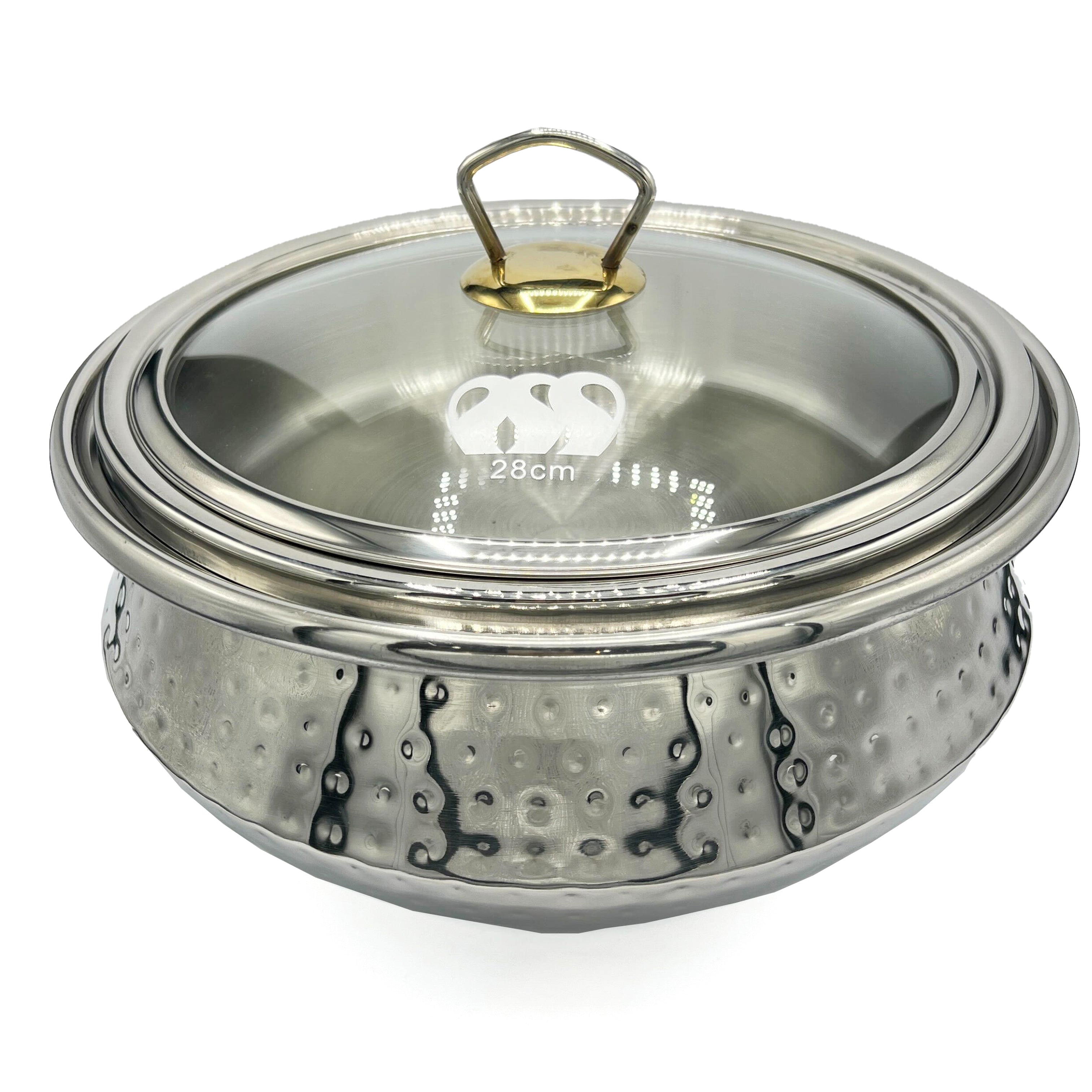 Large 28cm Chafing Dishes with Burner Stand & Steamer-Stainless Steel