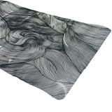 Lines art geometry table runner - Black color