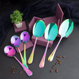 Rice & Curry Serving Spoons Set MultiColor Qareenay Manzil® Branded with 5 Year Warranty