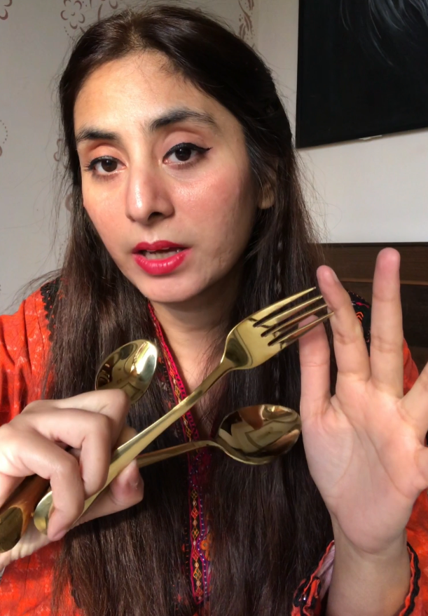 5 YEAR GUARANTEE 50 Gram Premium Golden Cutlery Set Qareenay Manzil® branded