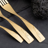 SUPREME GOLDEN 60 Gram Premium Cutlery Set Qareenay Manzil® branded