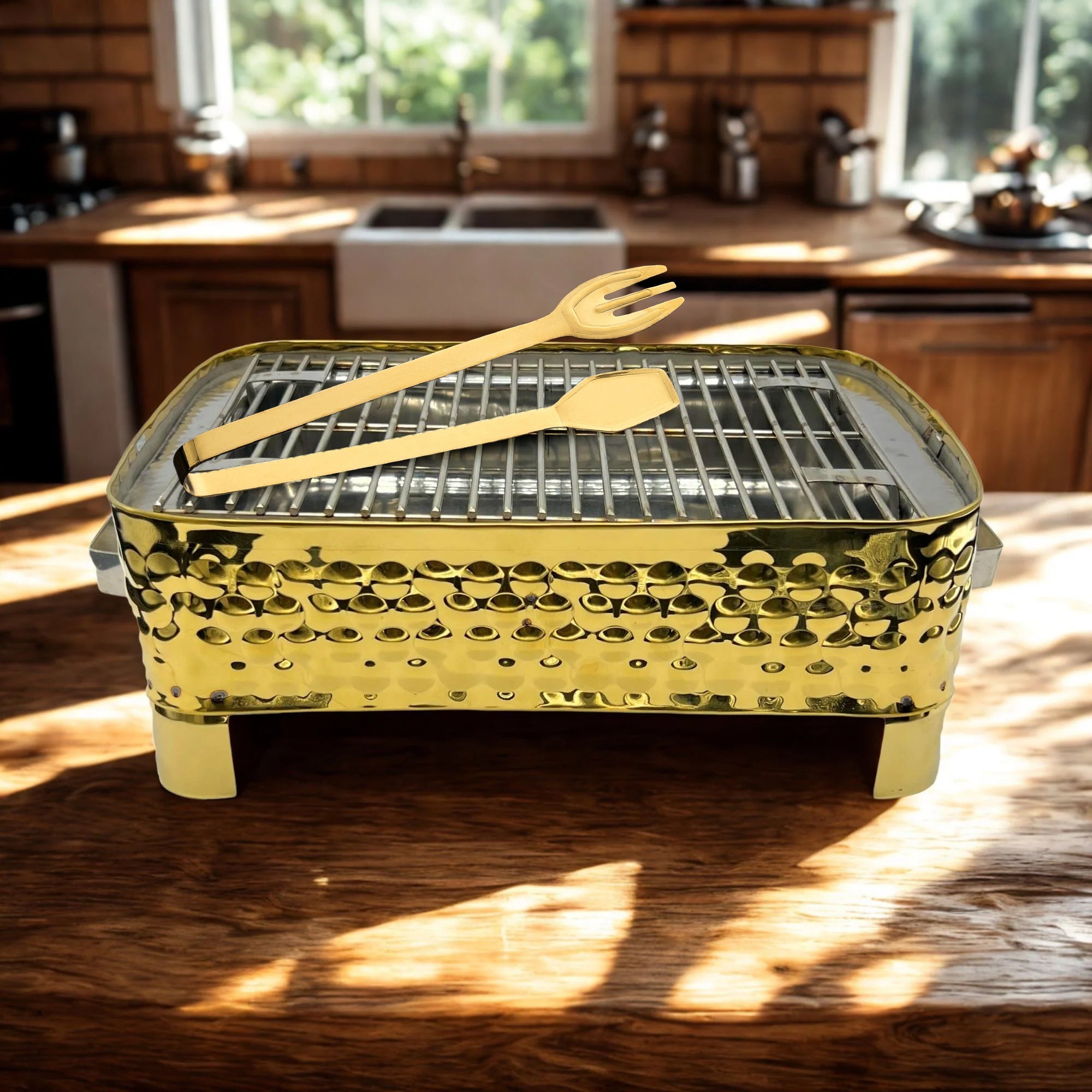 Golden BBQ Serving Grill-QM® Branded