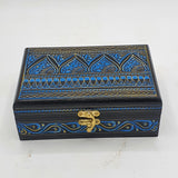 Wooden Handi Craft Jewellery Boxes- Blue