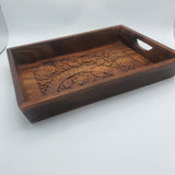 Wooden Serving Trays Handicraft - set of 3