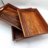 Pure Wooden Handi Craft Trays - Set of 3