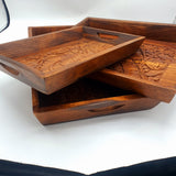 Wooden Handi Craft Trays - Set of 3