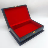 Wooden Handi Craft Jewellery Boxes- Blue