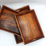 Pure Wooden Handi Craft Trays - Set of 3